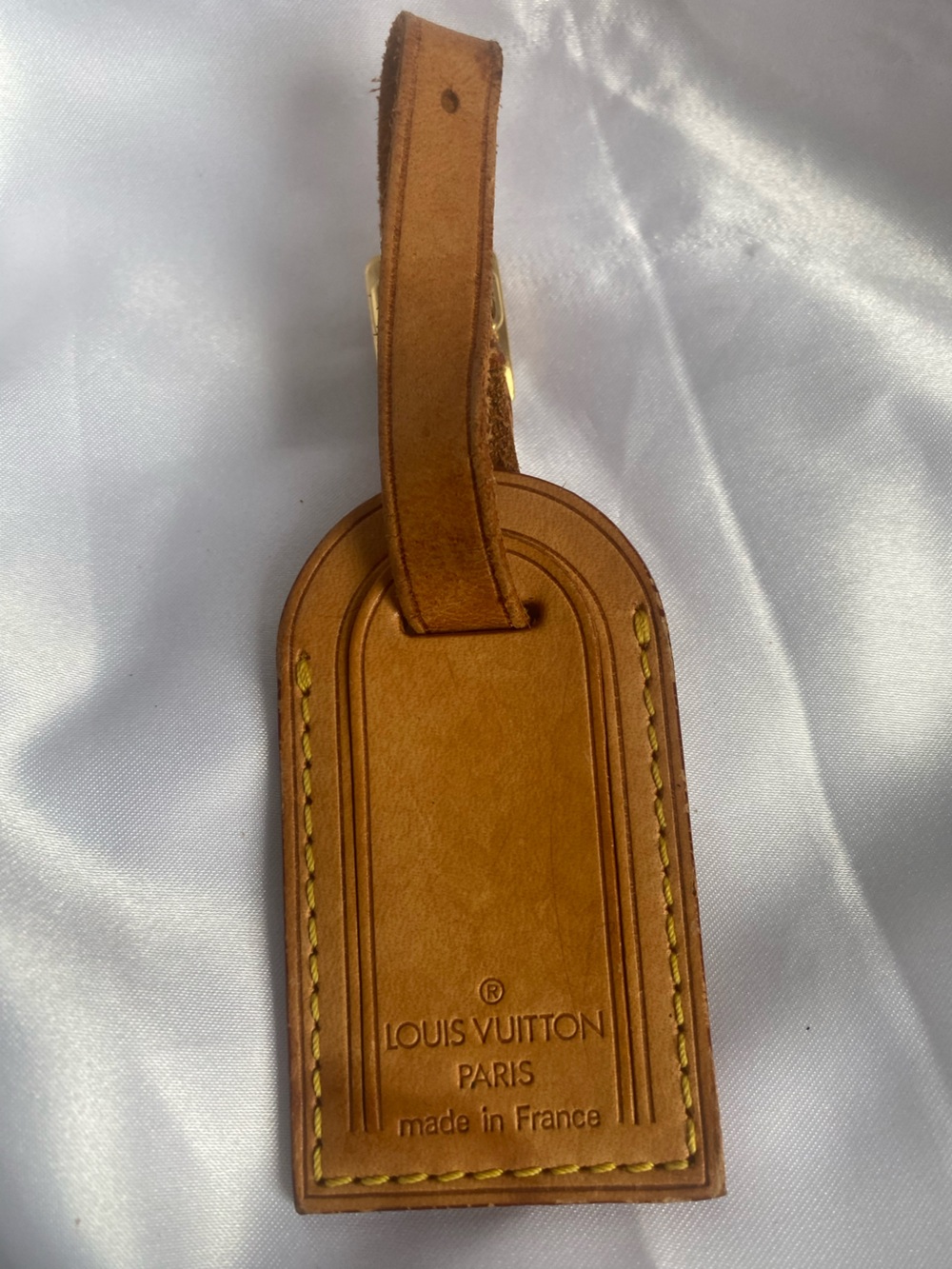 Louis Vuitton Vachetta Leather Luggage Tag • Brown • Made in France - Picture 2 of 2